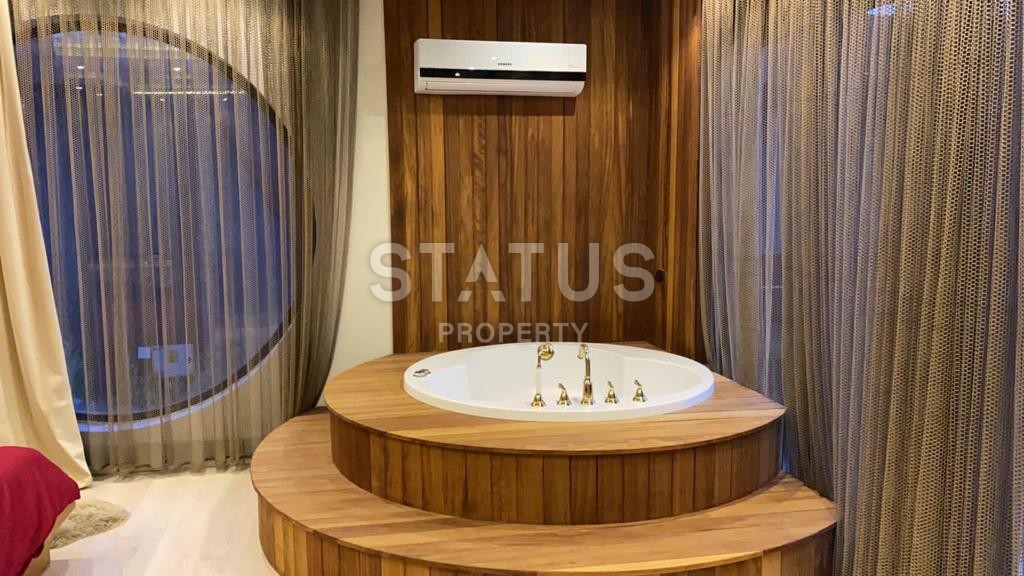 Шикарная вилла планировки 3+1, 1040м2 с собственной территорией, завораживающий вид на крепость Алании, районе Тепе фото 27