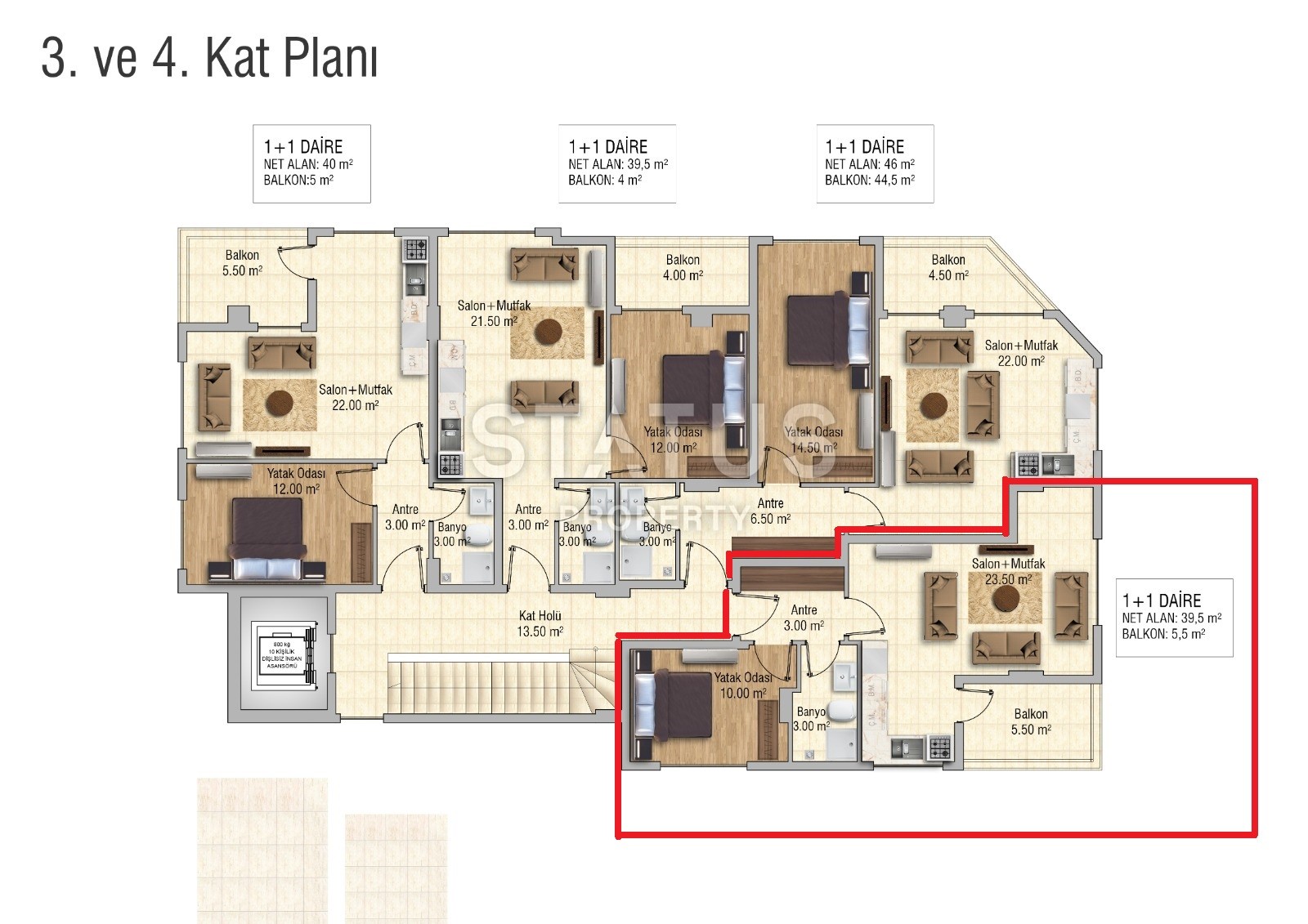 Апартаменты 1+1 в новом комплексе в центре Махмутлара, 45 м2. фото 16