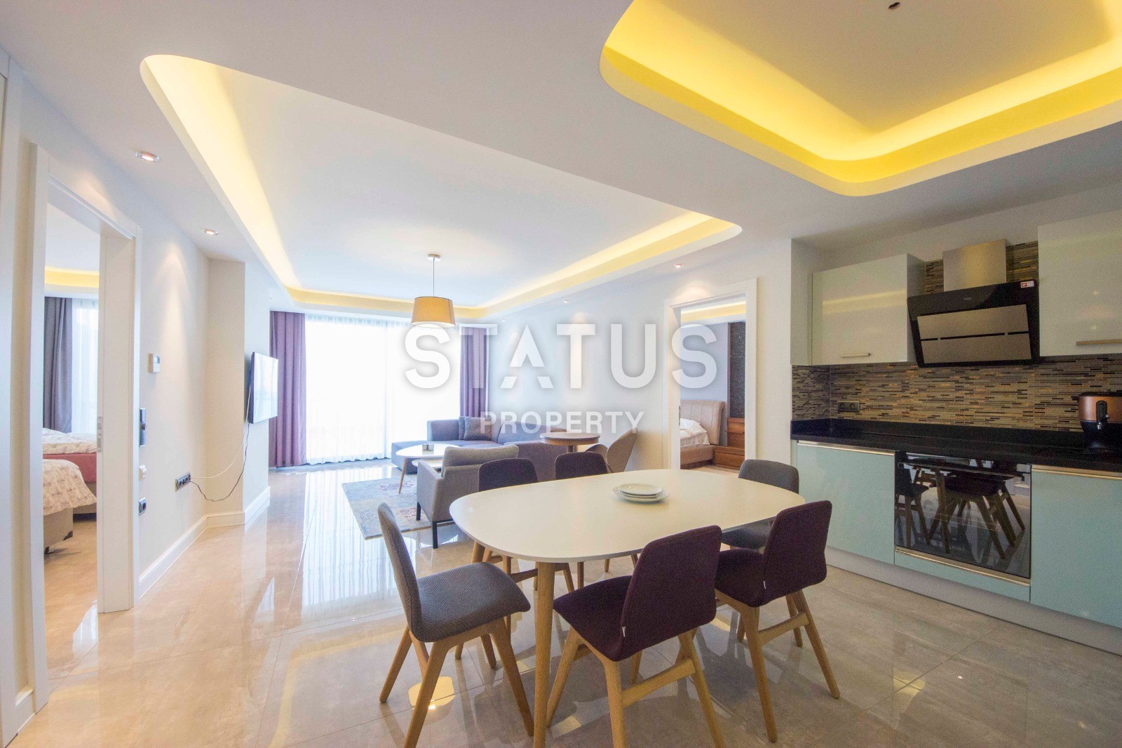 Просторная квартира планировки 2+1, 156 м 2 в комплексе класса люкс отельного типа с собственным пляжем, район Конаклы, Аланья фото 8