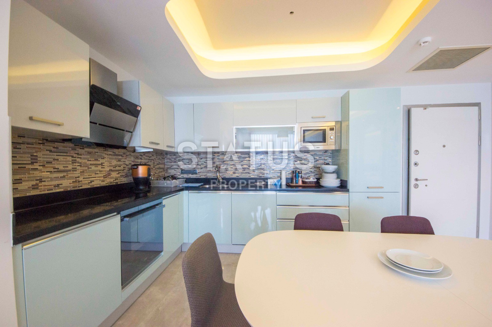 Просторная квартира планировки 2+1, 156 м 2 в комплексе класса люкс отельного типа с собственным пляжем, район Конаклы, Аланья фото 17