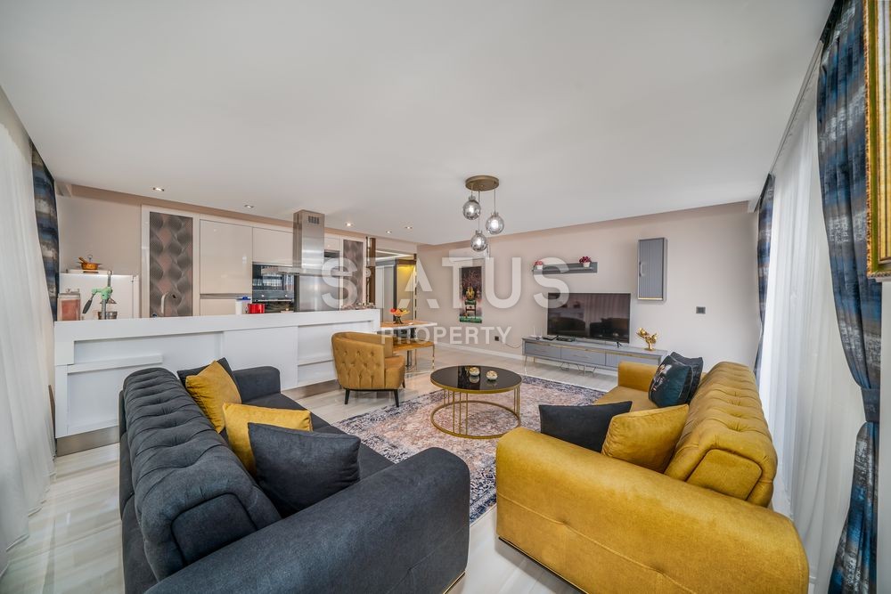 Апартаменты 2+1 с панорамным видом в элитном комплексе, 110 м2. Каргыджак, Алания. фото 4