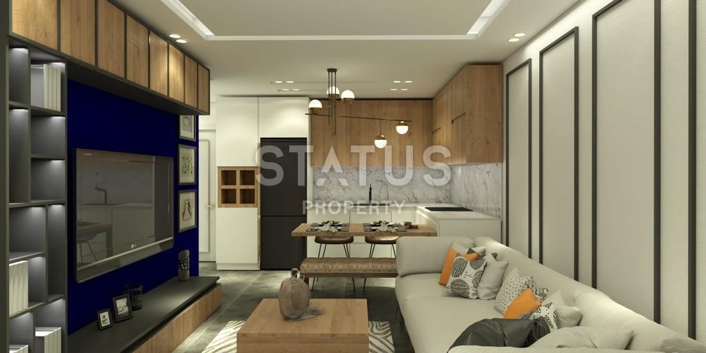 Двухуровневая квартира 2+1 ремонтом на этапе строительства в Махмутларе, 110 м2. фото 6