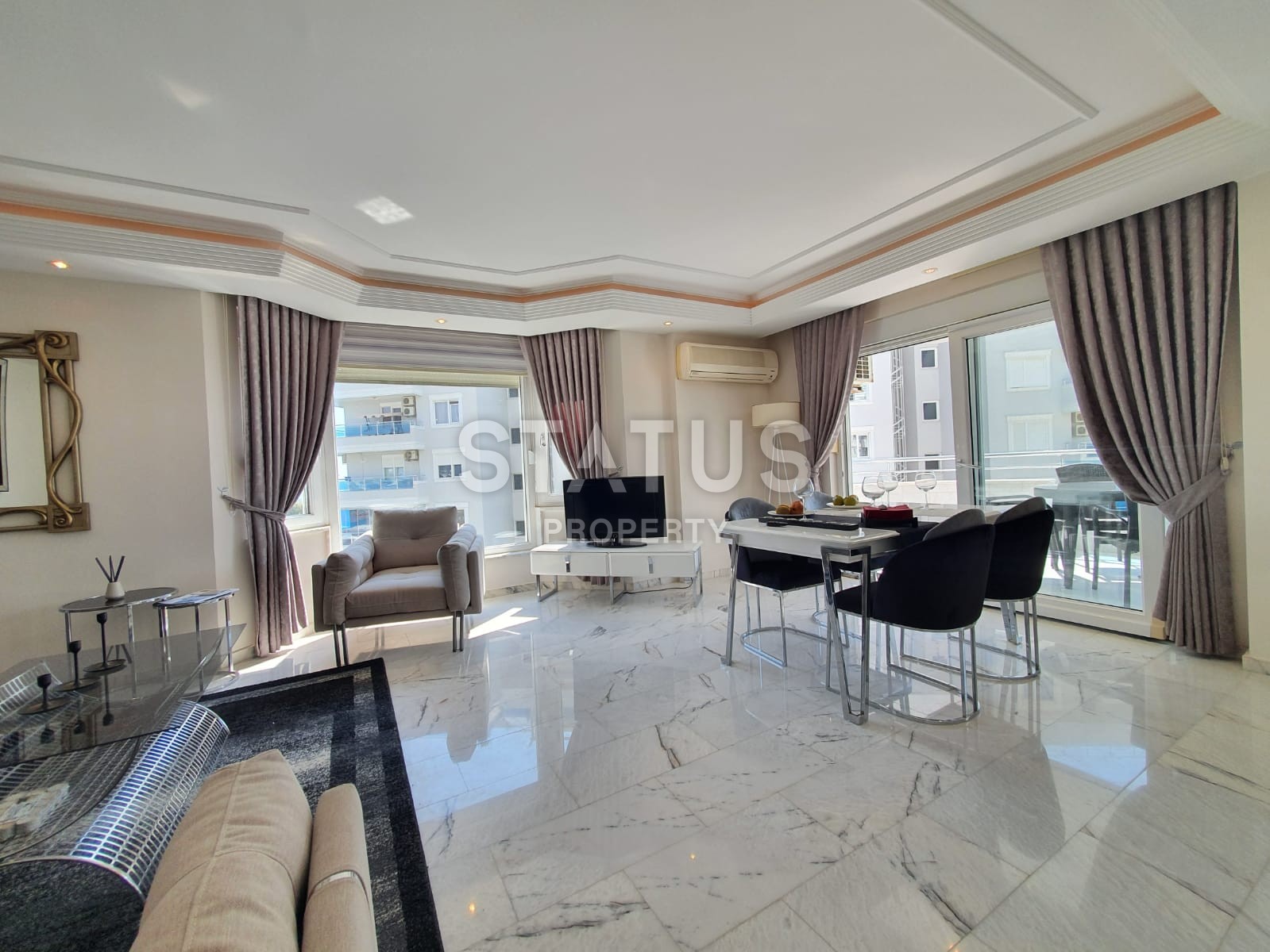 Шикарная квартира планировки 2+1, 120 м2 с видом на море в районе Тосмур, Аланья фото 18