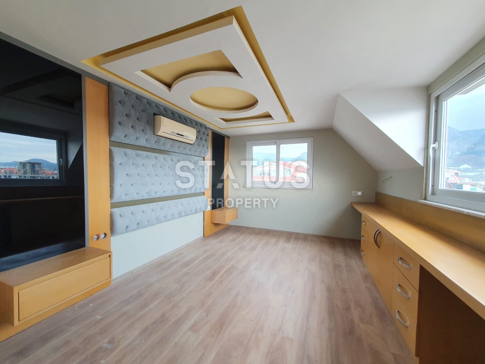 Двух уровневые апартаменты 4+1 с прямым видом на море, 220 м2. Кестель, Алания фото 10