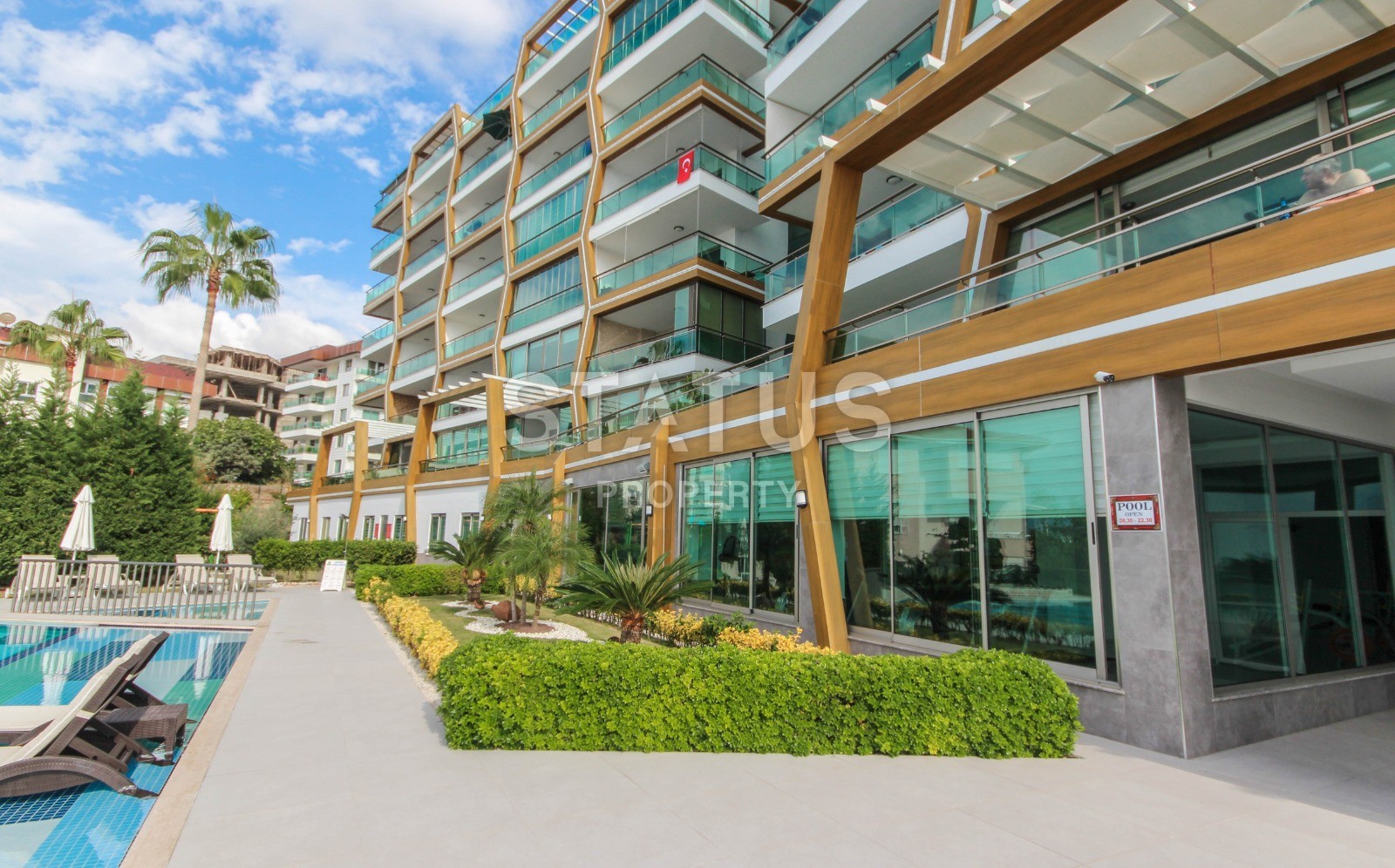 Excellent 1+1 apartment with sea views in Kargicak, 65 sq. m. фото 15