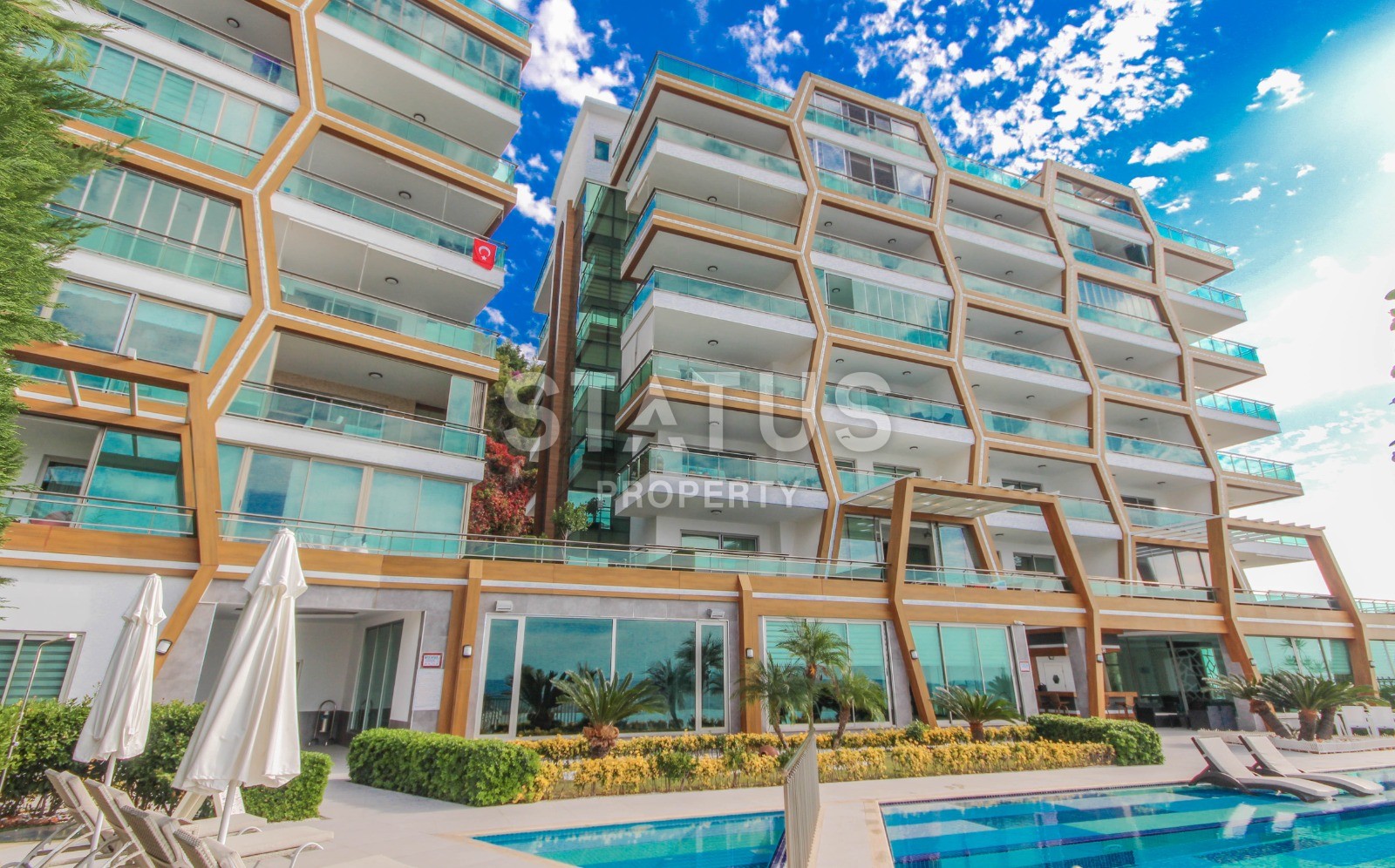 Excellent 1+1 apartment with sea views in Kargicak, 65 sq. m. фото 18