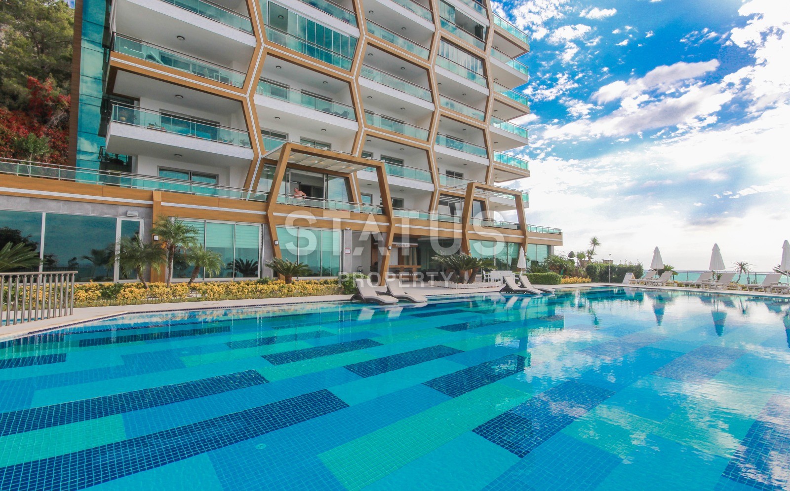 Excellent 1+1 apartment with sea views in Kargicak, 65 sq. m. фото 24