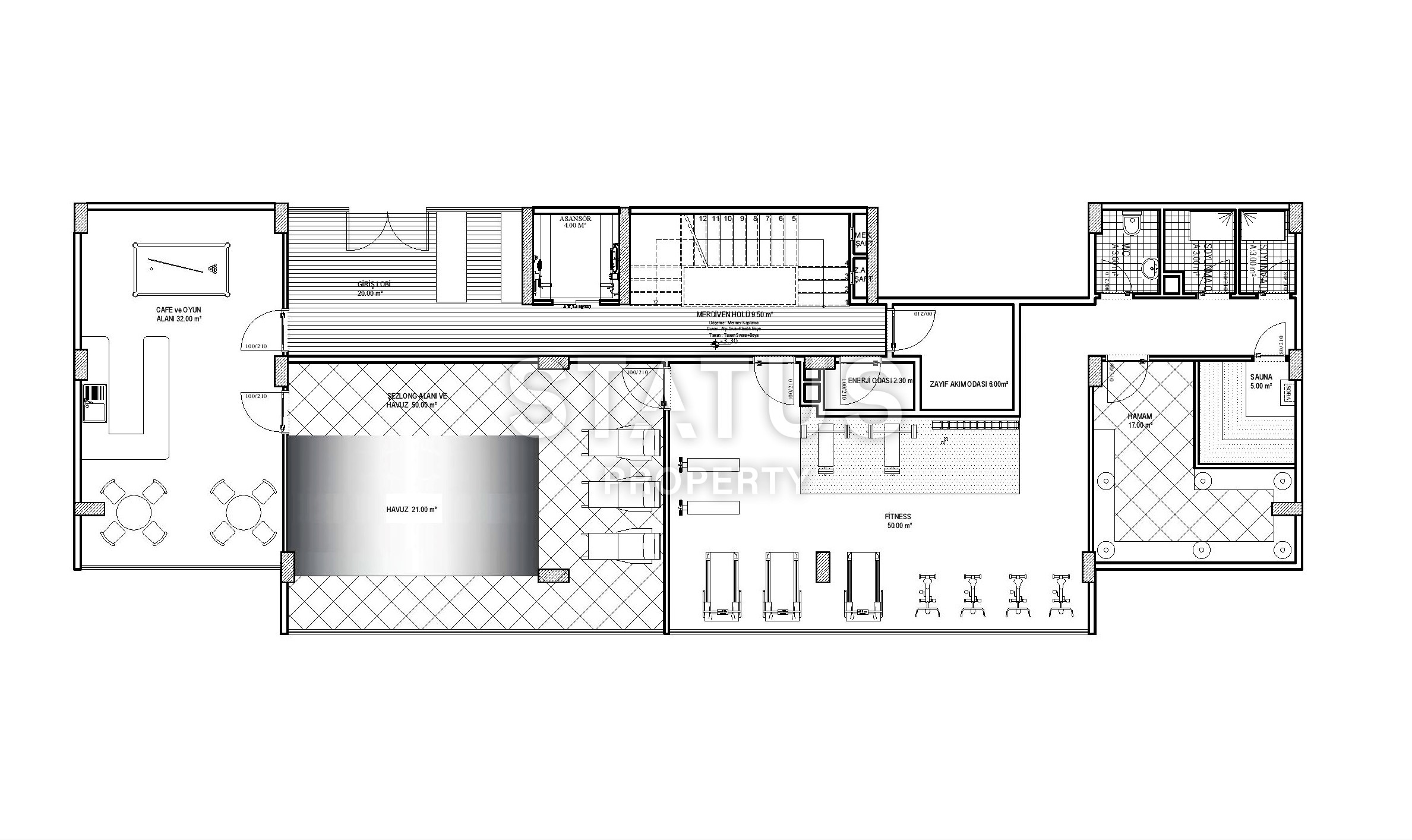Последние дуплексы планировки 2+1 в комплексе класса люкс на финальной стадии строительства в районе Авсаллар. фото 40