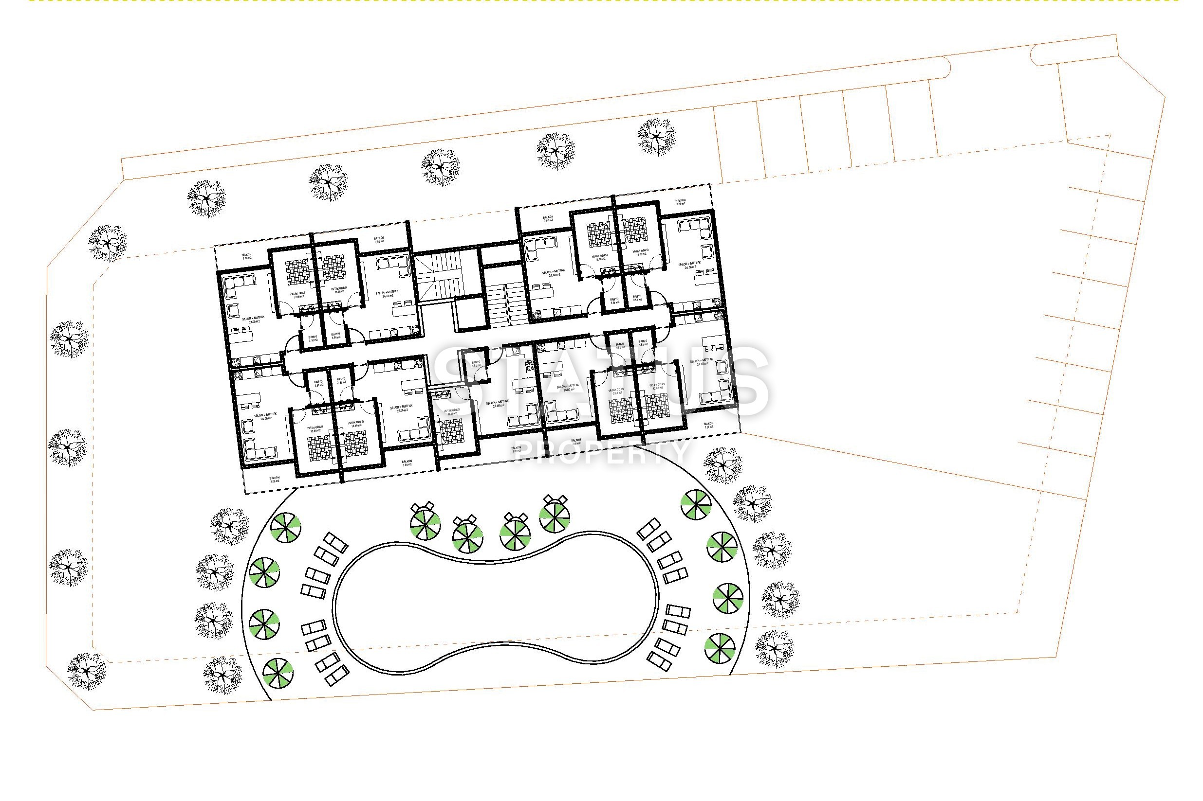 Последние дуплексы планировки 2+1 в комплексе класса люкс на финальной стадии строительства в районе Авсаллар. фото 41