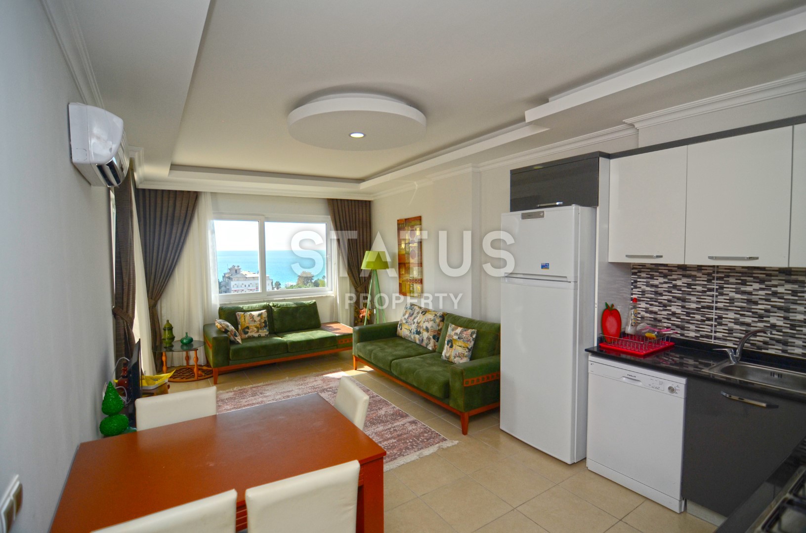 Апартаменты 1+1 с прямым видом на море, 6о м2. Махмутлар, Алания. фото 13