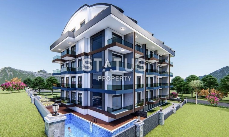 Две квартиры 1+1 в строящемся комплексе в районе Махмутлар, 42 м2. фото 1