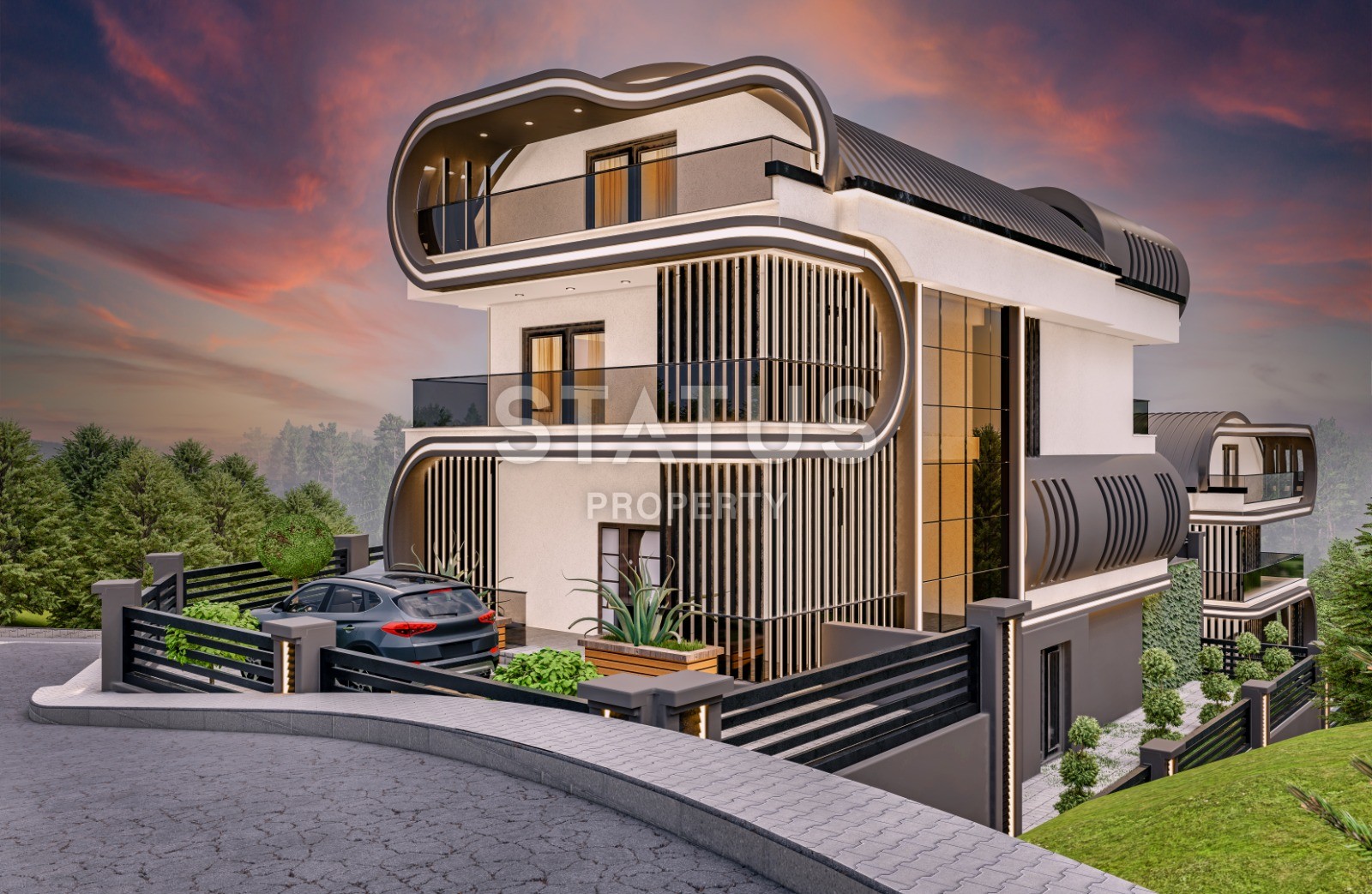 Две отдельно стоящие виллы 5+1 с бассейном и садом на территории, 500 м2. Каргыджак, Алания. фото 3