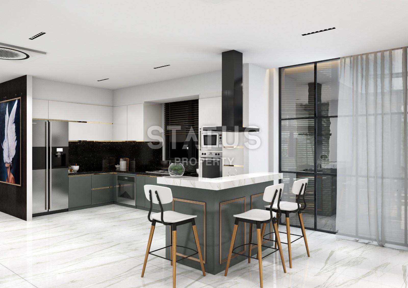 Две отдельно стоящие виллы 5+1 с бассейном и садом на территории, 500 м2. Каргыджак, Алания. фото 4