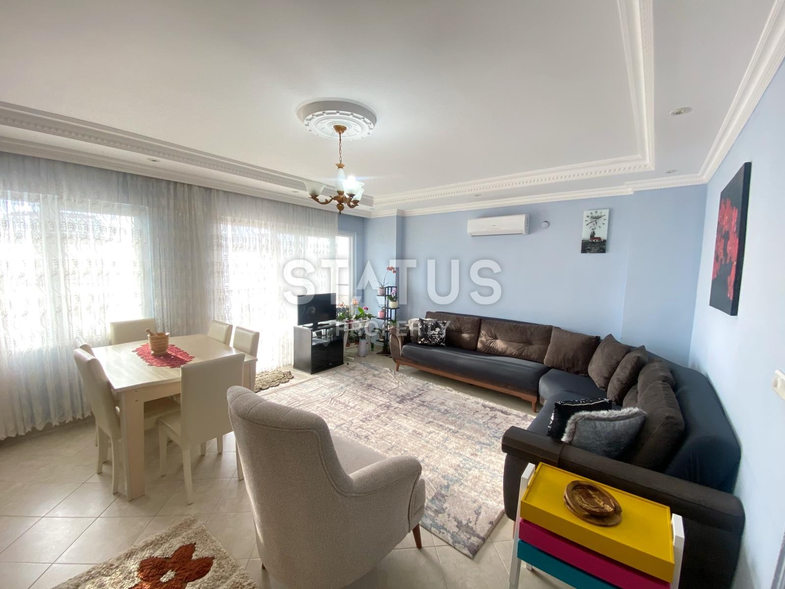 Трехкомнатные апартаменты с видом на море и город в Джикджили, 110м2 фото 3