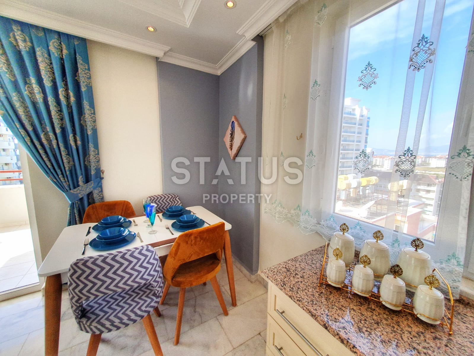 Апартаменты 2+1 с видом на море и крепость, 110 м2. Махмутлар, Алания. фото 2