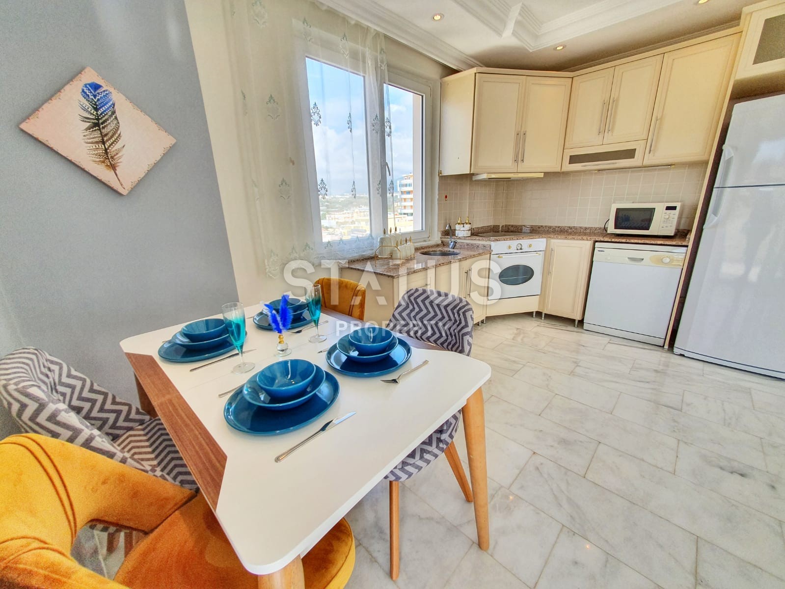 Апартаменты 2+1 с видом на море и крепость, 110 м2. Махмутлар, Алания. фото 5