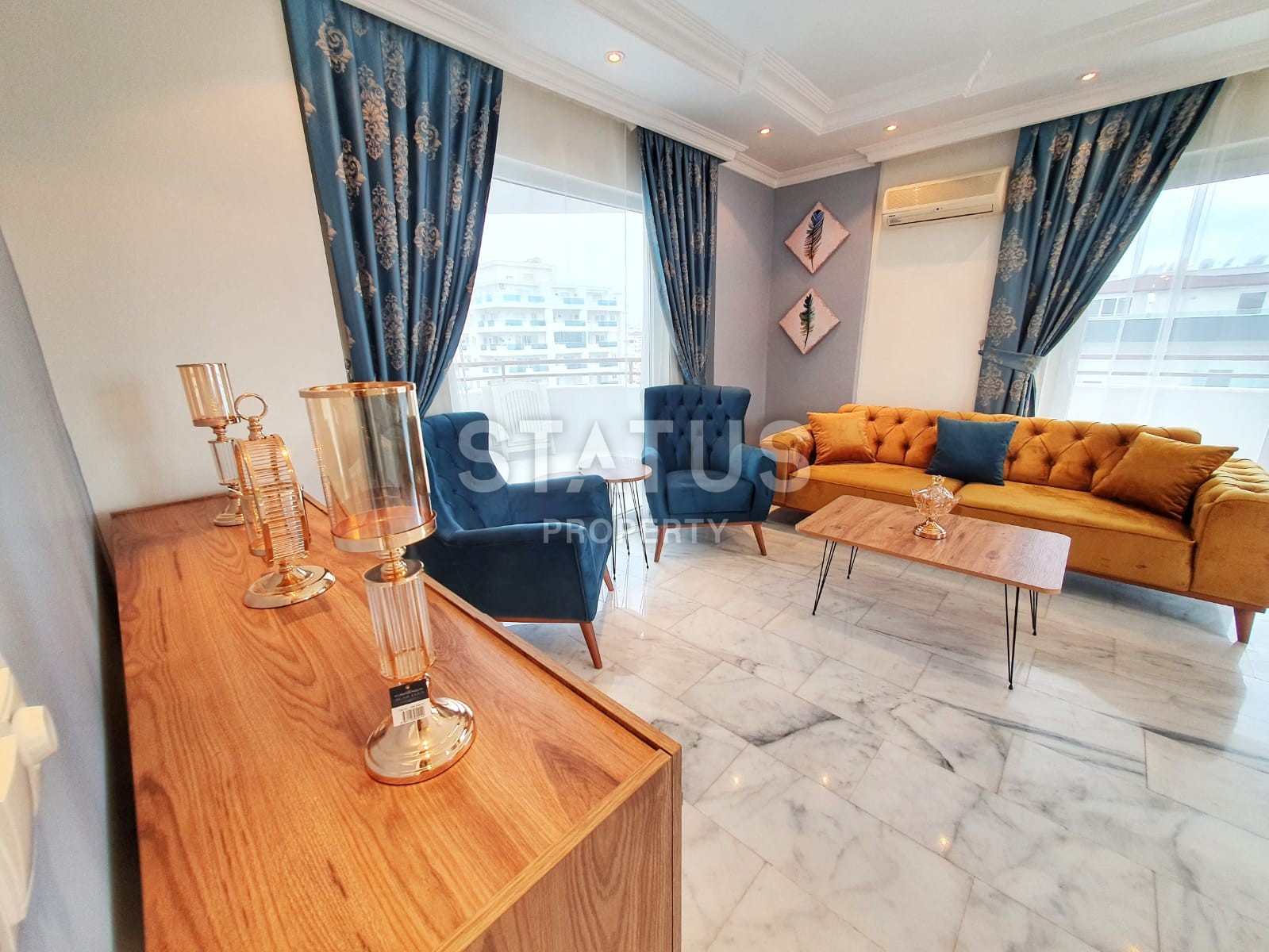 Апартаменты 2+1 с видом на море и крепость, 110 м2. Махмутлар, Алания. фото 16