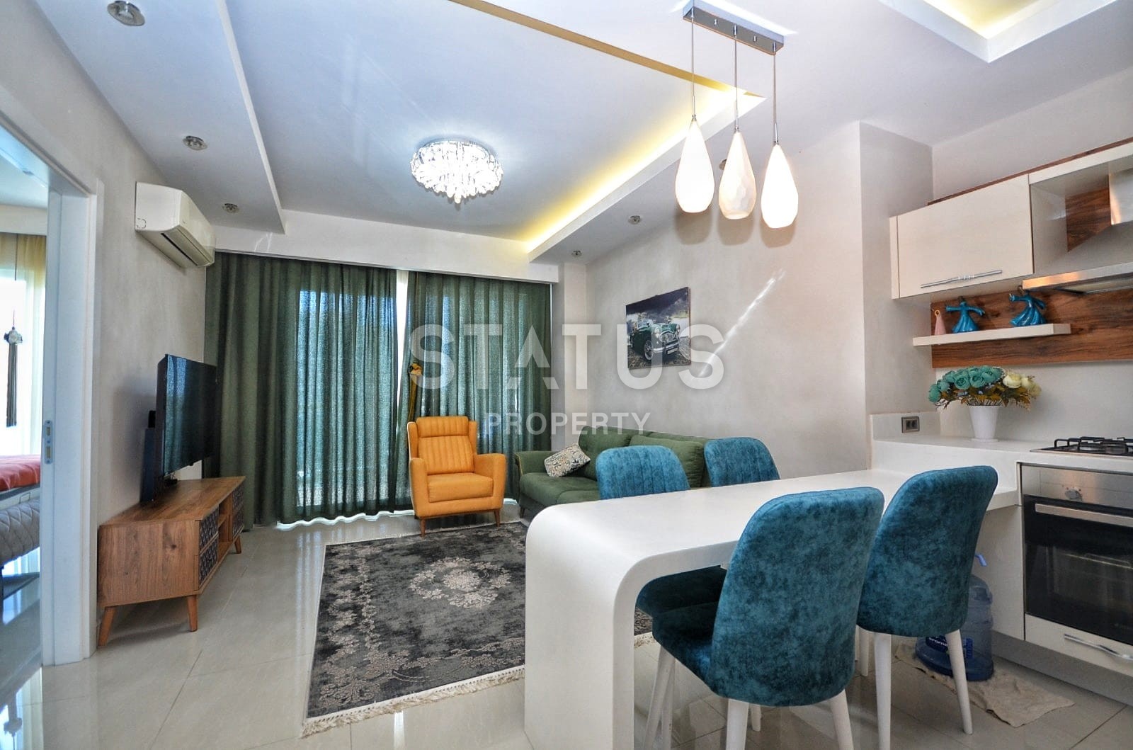 Квартира 1+1 с видом на море в одном из лучших комплексов Махмутлара, 70 м2 фото 6