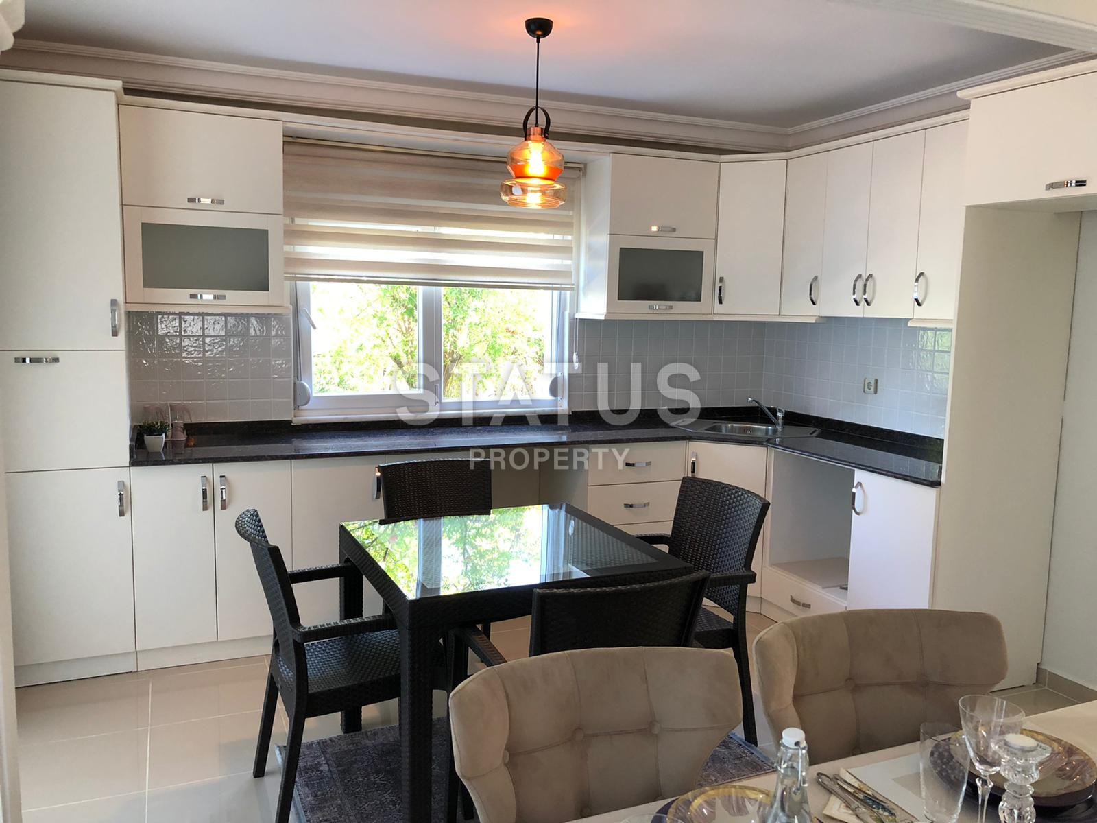 Villa 4+1 with its own territory of 500 m2 in Kargicak. фото 12