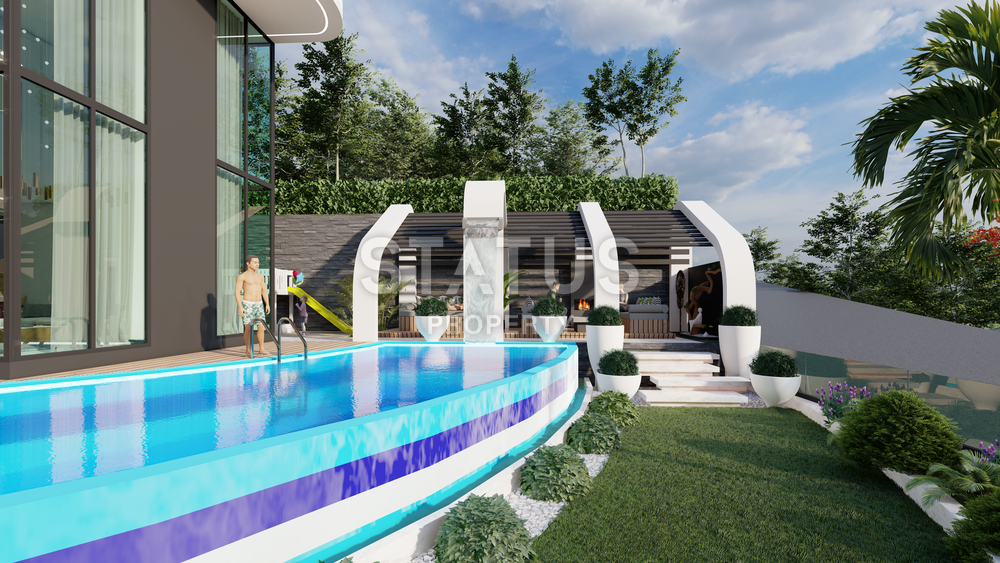 Luxury under construction - 6+1 villa in Kargicak area, 605 m2 фото 24