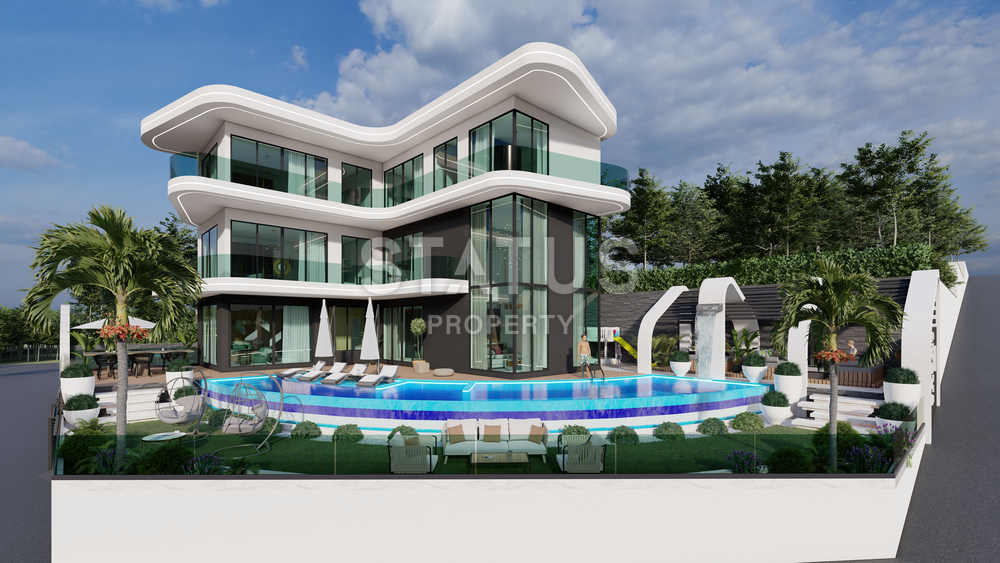 Luxury under construction - 6+1 villa in Kargicak area, 605 m2 фото 26