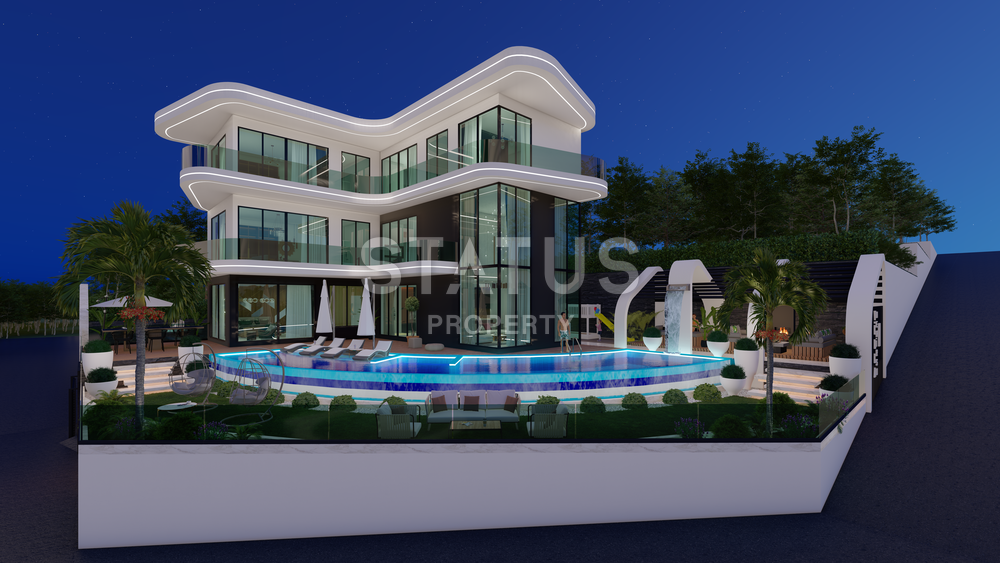 Luxury under construction - 6+1 villa in Kargicak area, 605 m2 фото 28