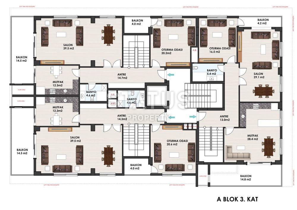 Проект в центре города с просторными площадями, 135 – 250 м2. фото 17