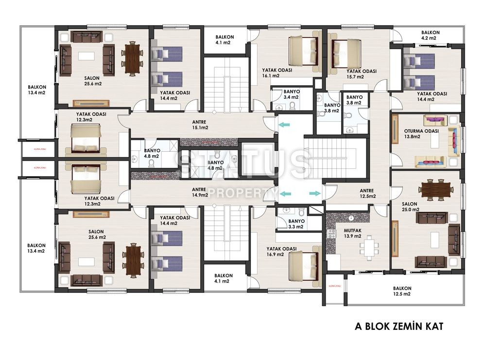 Проект в центре города с просторными площадями, 135 – 250 м2. фото 20