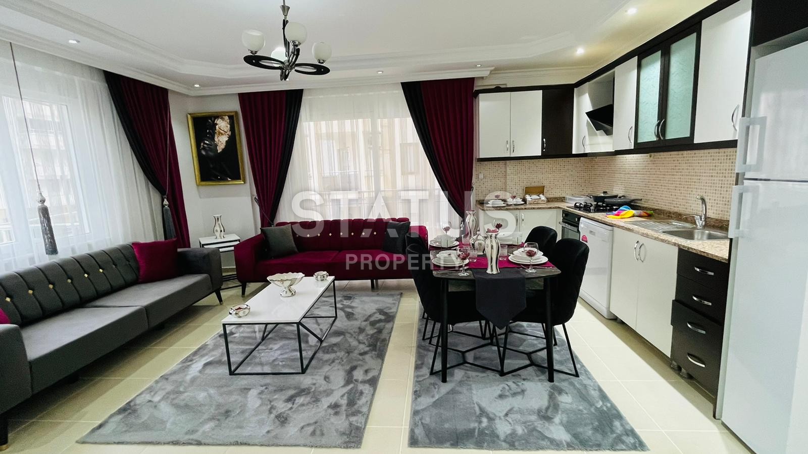 Трехкомнатная квартира в 120 метрах от моря в Махмутларе фото 26