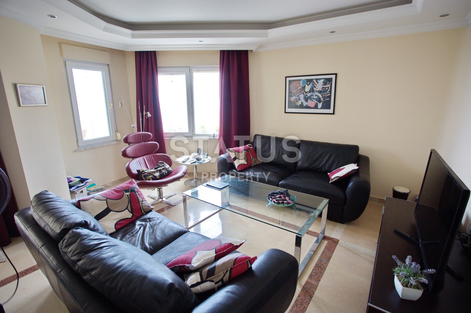 Хорошая квартира планировки 2+1, 105 м2 с видом на море в районе Тосмур, Аланья фото 4