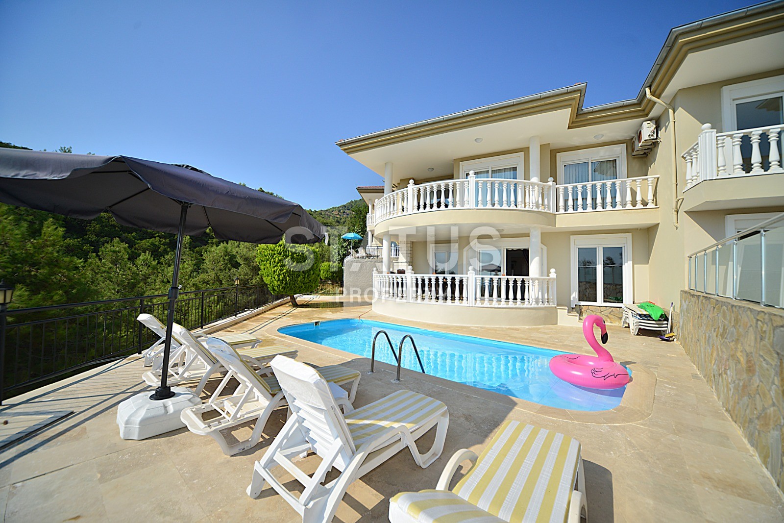 Вилла 3+1 с отдельной территорией и бассейном по хорошей цене. Центр, Алания. фото 14