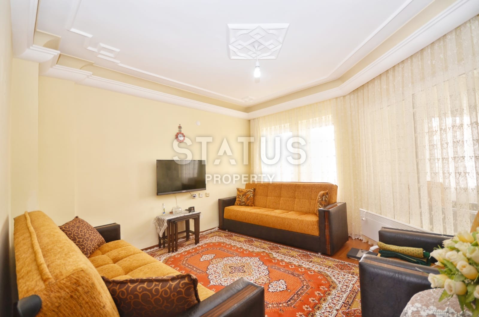 Бюджетная трёхкомнатная квартира с мебелью, 90 м2. Махмутлар, Алания. фото 3