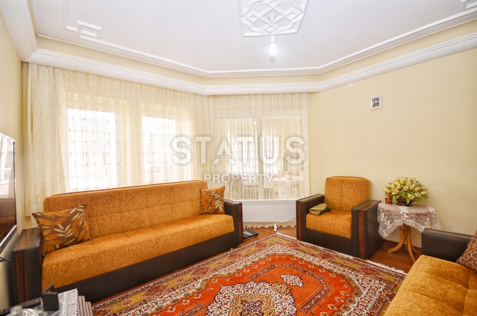 Бюджетная трёхкомнатная квартира с мебелью, 90 м2. Махмутлар, Алания. фото 4