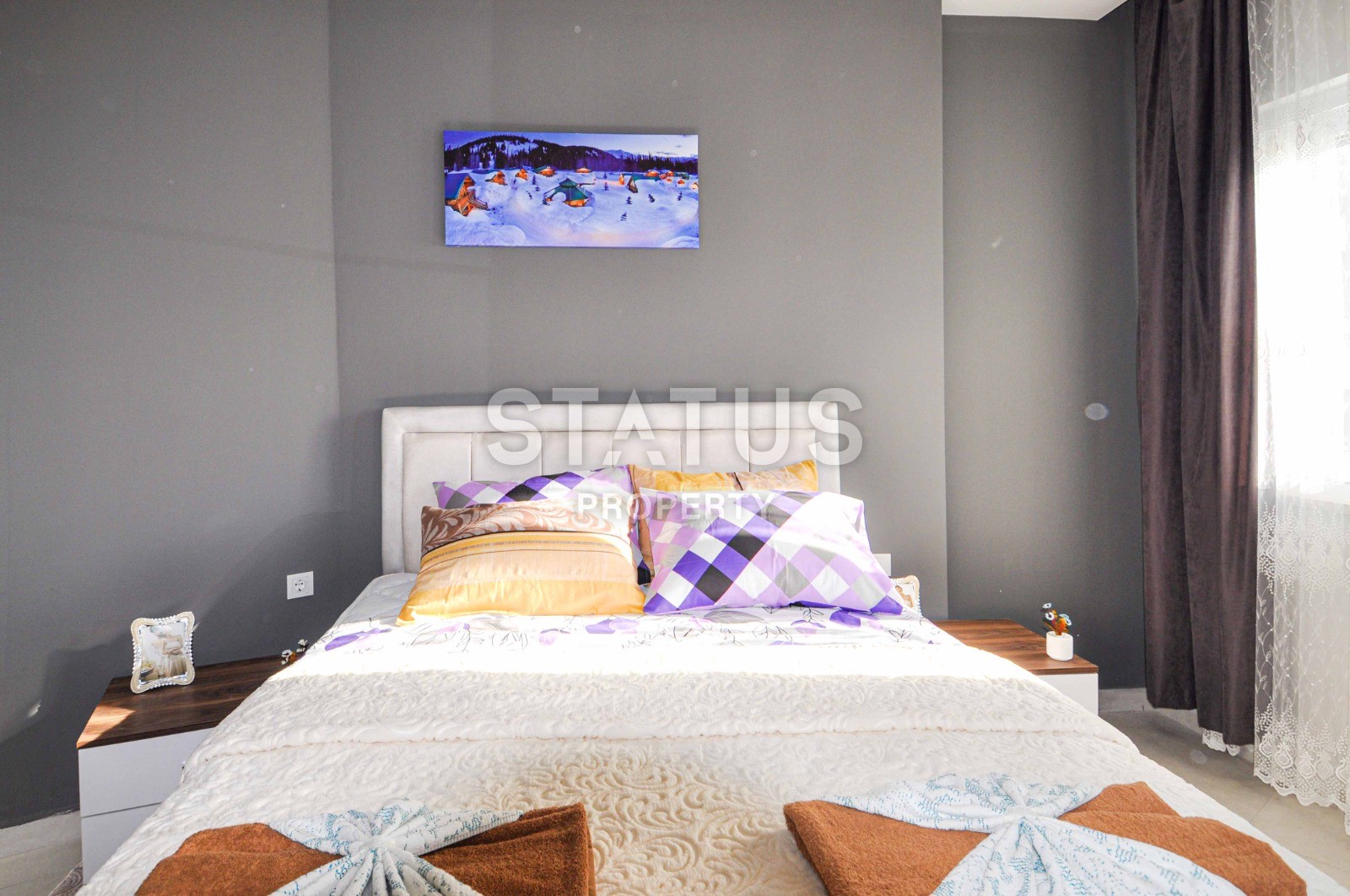 Двухкомнатная квартира 48 кв.м., укомплектованная мебелью в новом доме. Махмутлар, Алания. фото 8