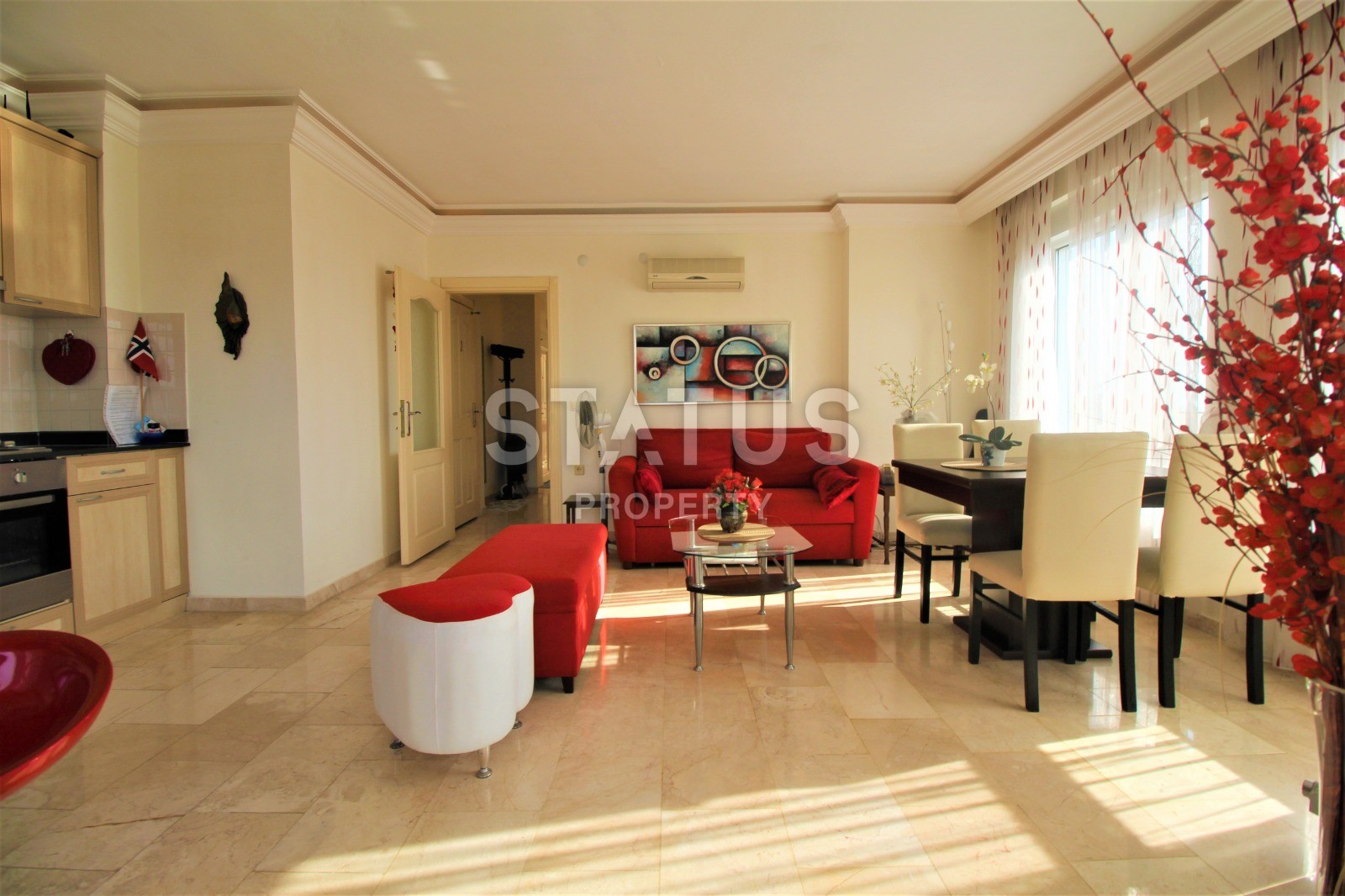 Уютная квартира 2+1 с видом на море и крепость Кале, 100 м2 фото 12