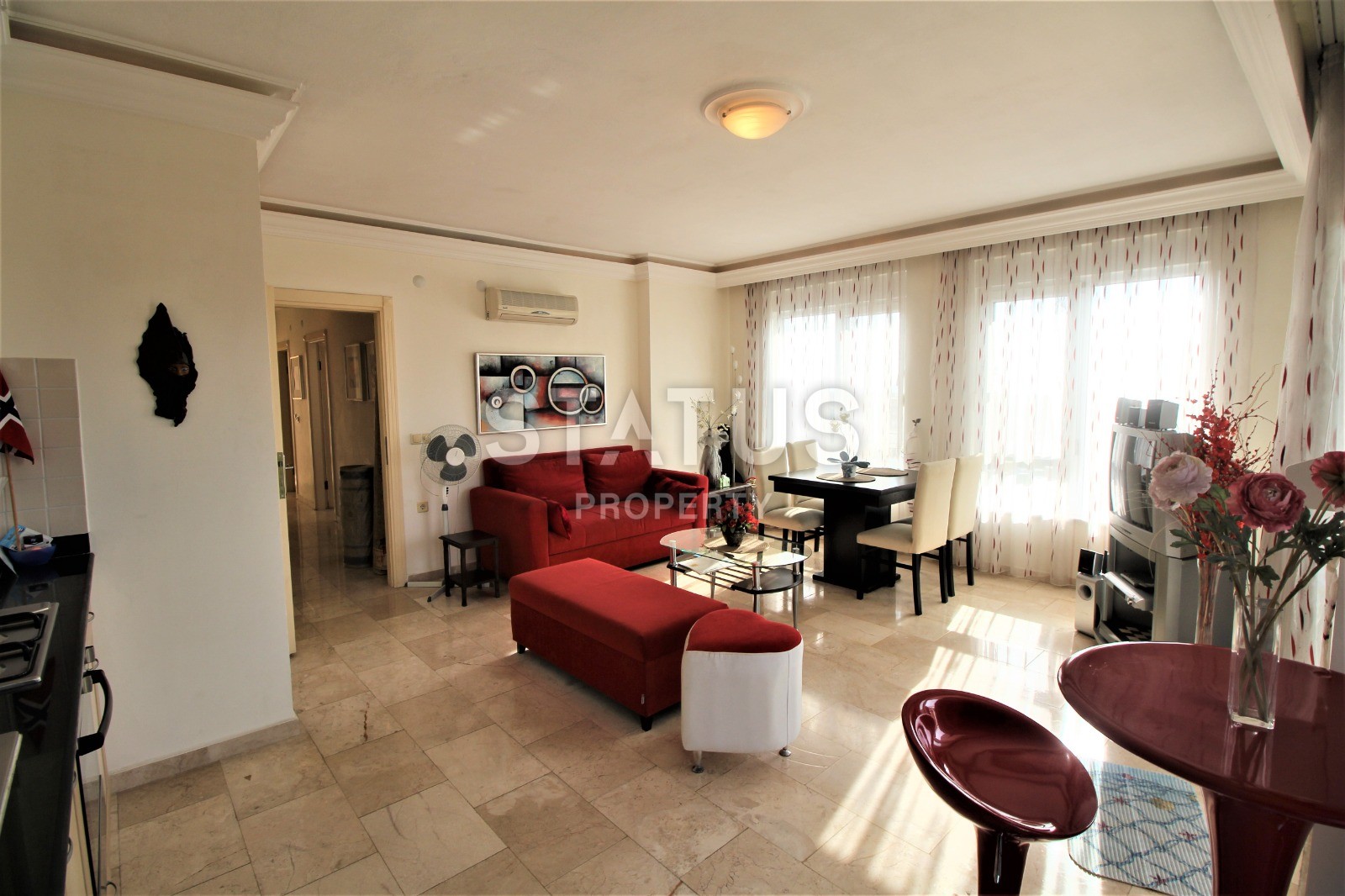 Уютная квартира 2+1 с видом на море и крепость Кале, 100 м2 фото 13