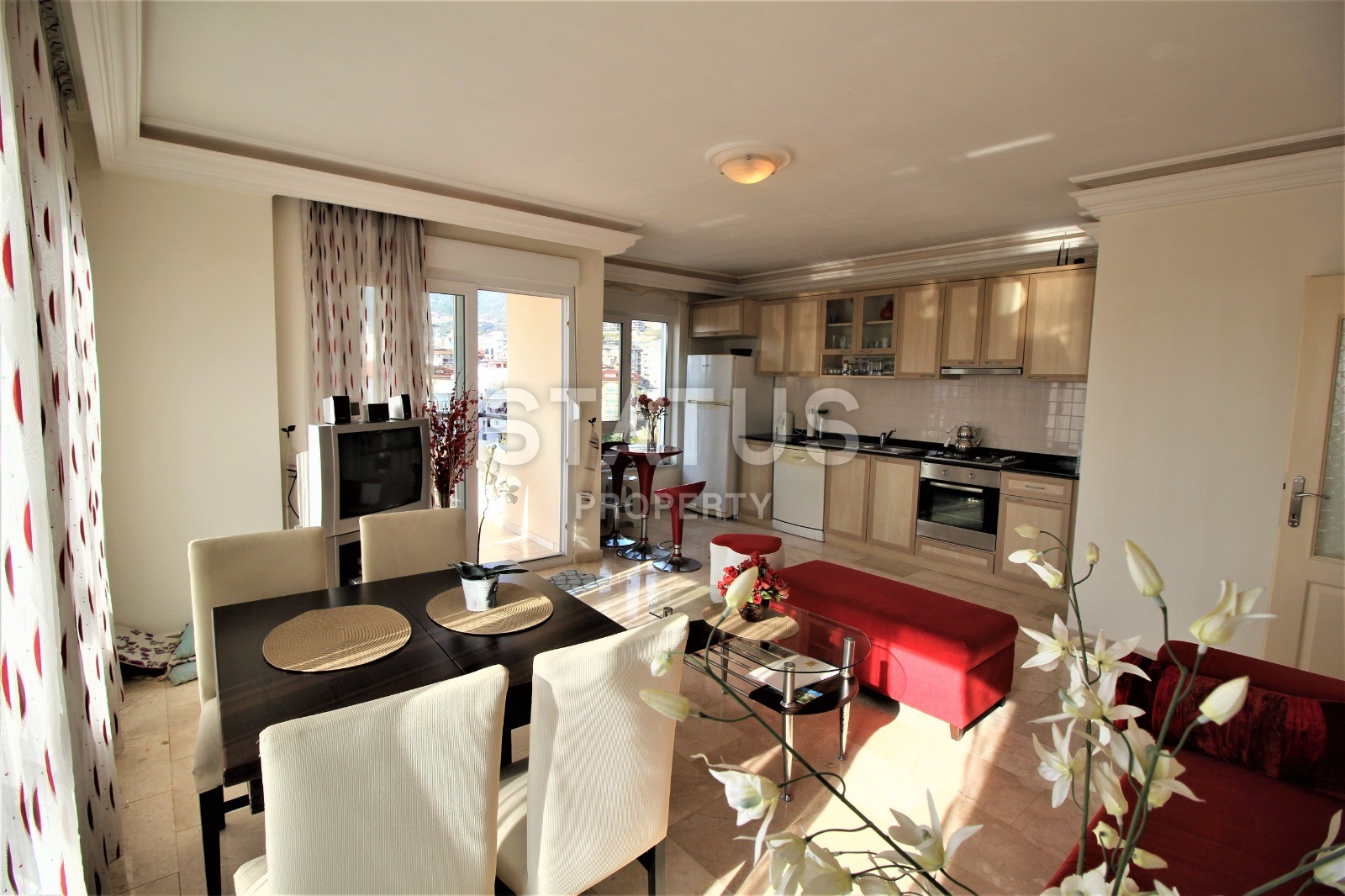 Уютная квартира 2+1 с видом на море и крепость Кале, 100 м2 фото 14