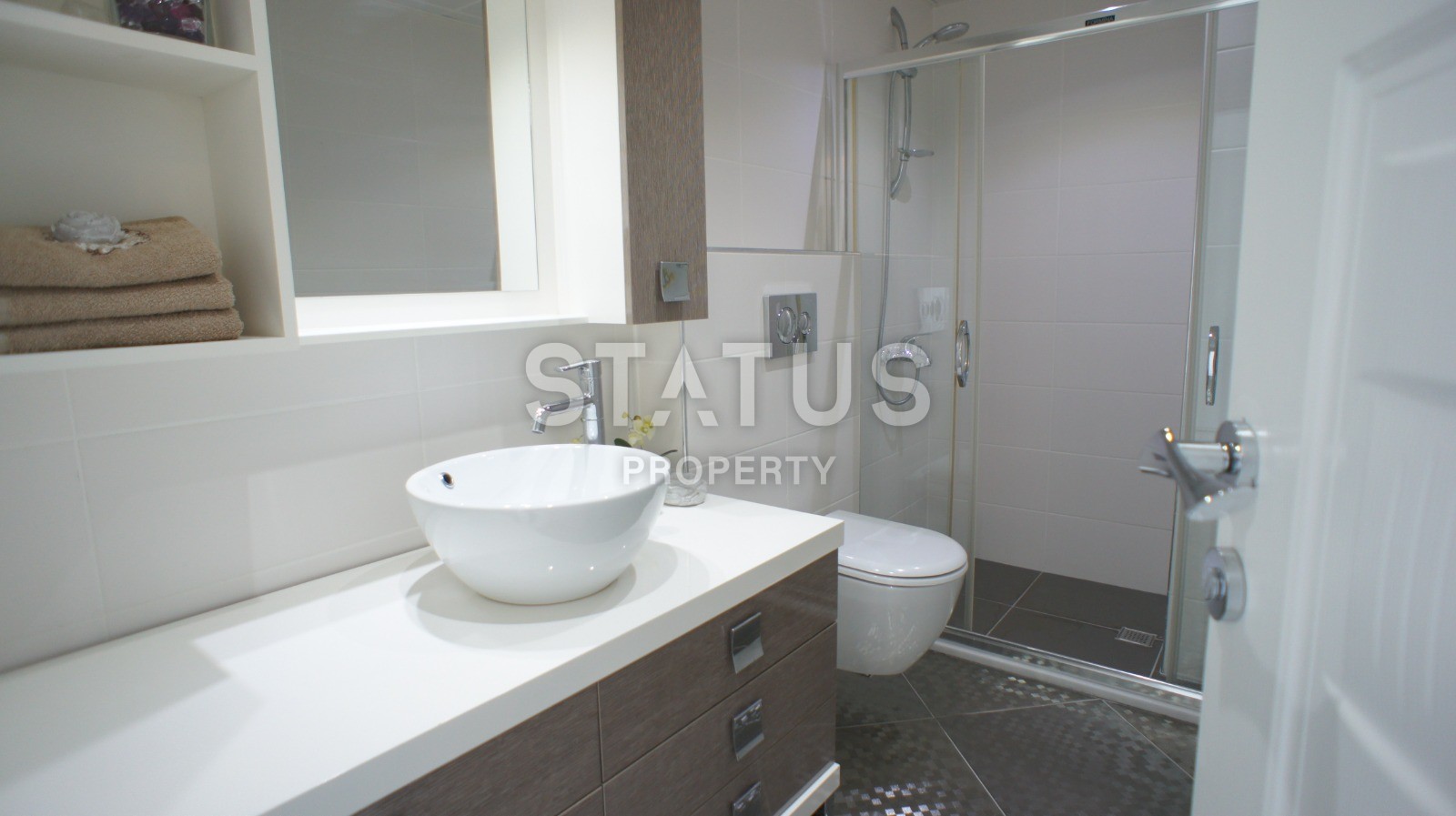 Уютная двухуровневая квартира 108 м2 с видом на море в районе Кестель фото 12