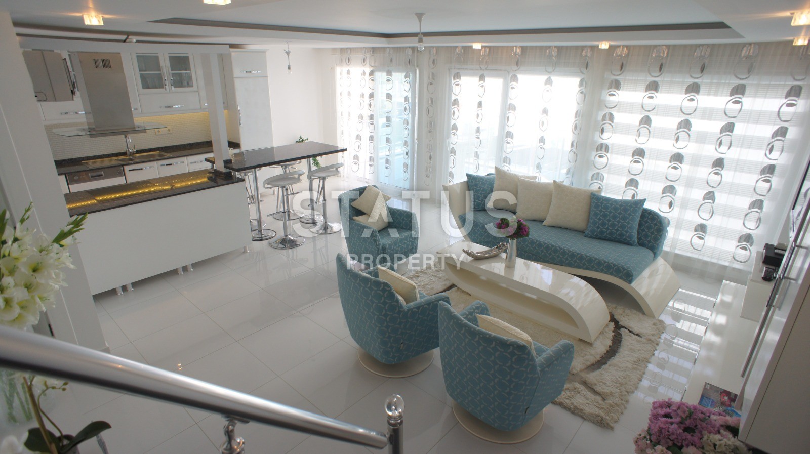 Уютная двухуровневая квартира 108 м2 с видом на море в районе Кестель фото 22