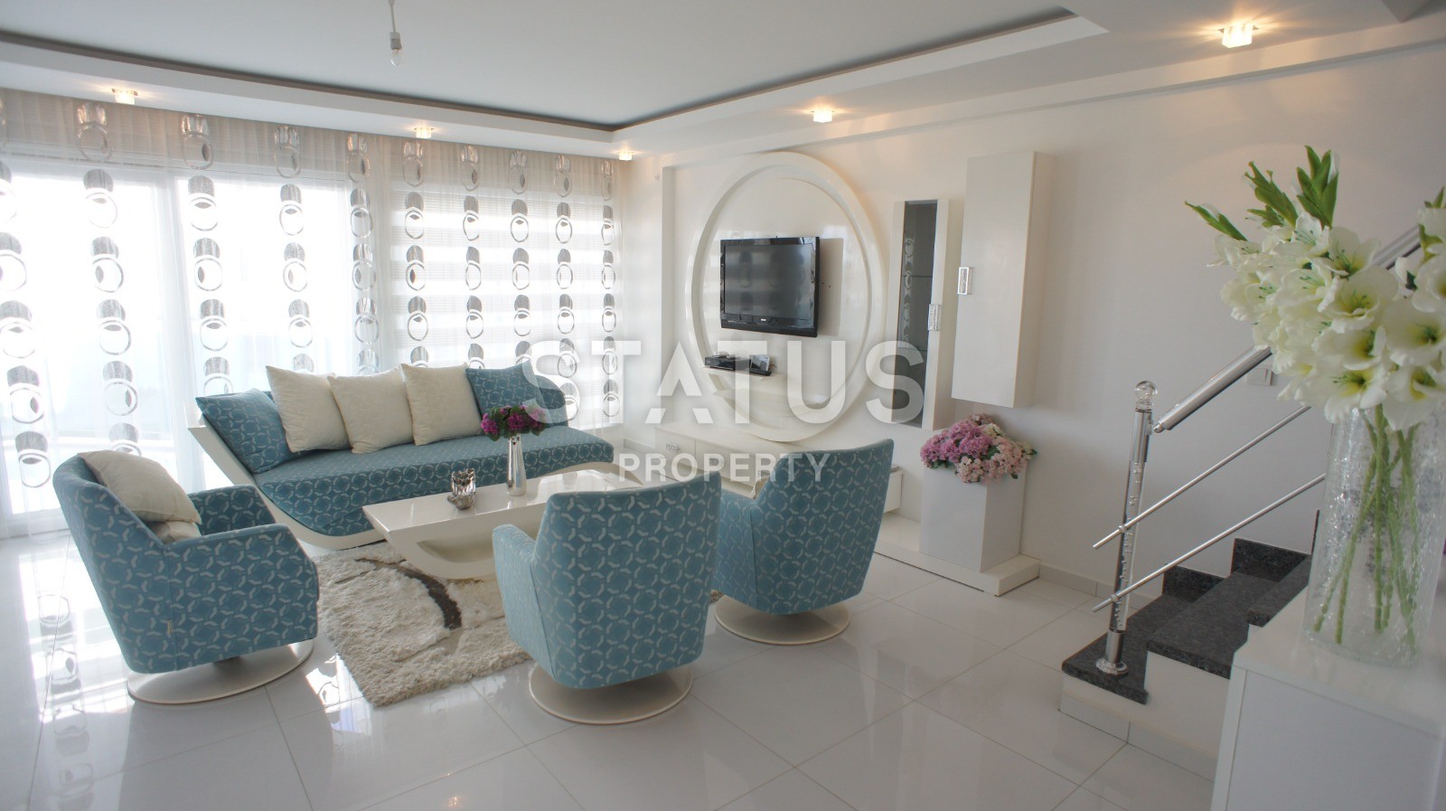 Уютная двухуровневая квартира 108 м2 с видом на море в районе Кестель фото 25