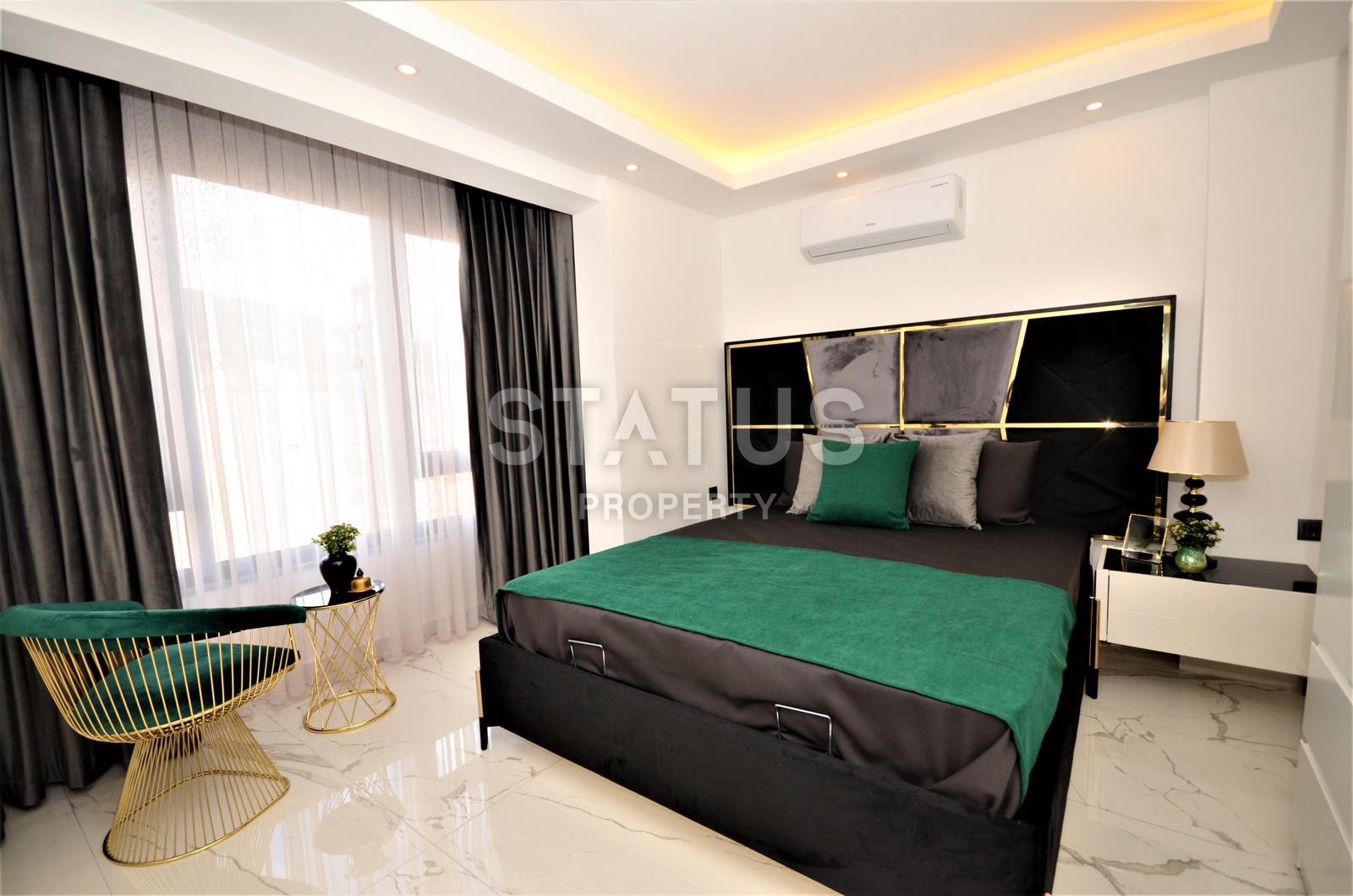 Элитная двухуровневая квартира 2+1, с дизайнерским ремонтом на исторической крепости Алании фото 9