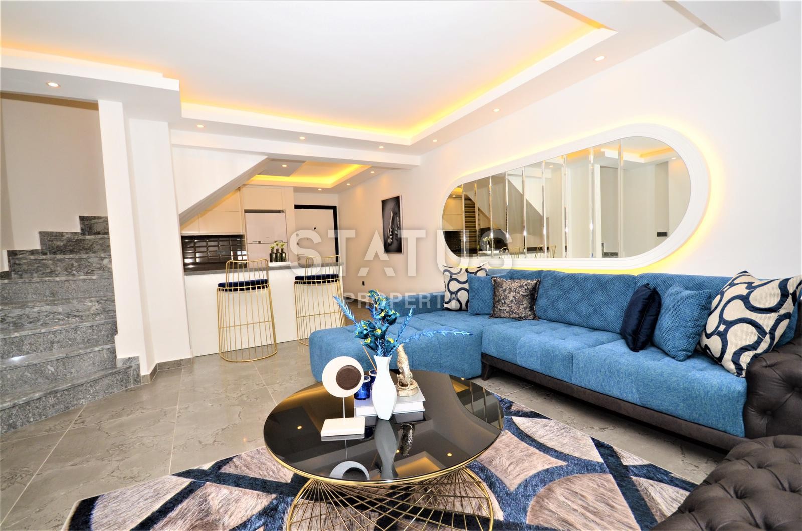 Элитная двухуровневая квартира 2+1, с дизайнерским ремонтом на исторической крепости Алании фото 11