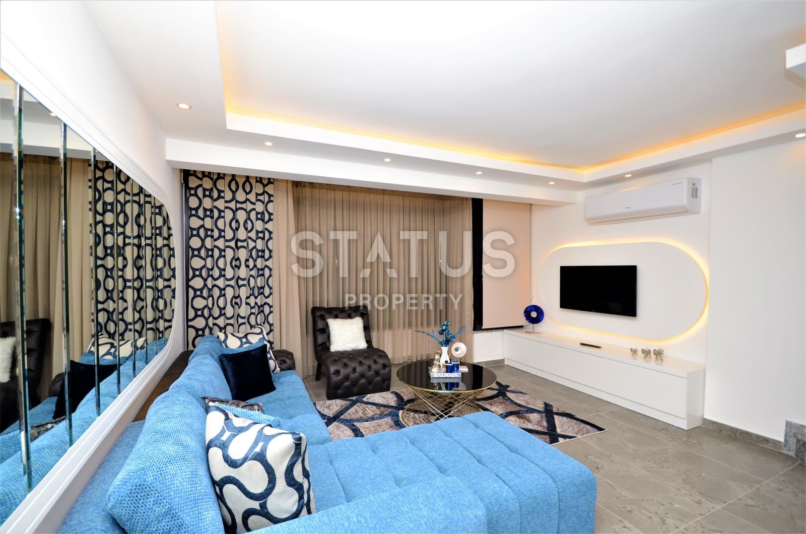 Элитная двухуровневая квартира 2+1, с дизайнерским ремонтом на исторической крепости Алании фото 15