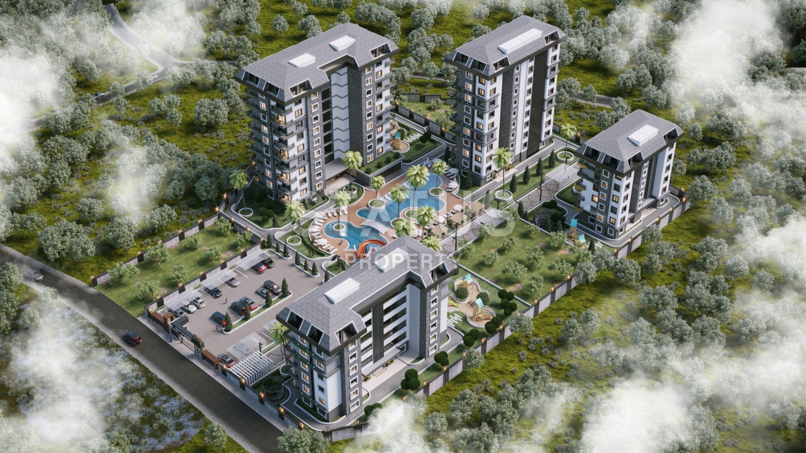 Новый проект с отличной инфраструктурой в окружении природы района Авсаллар. фото 22