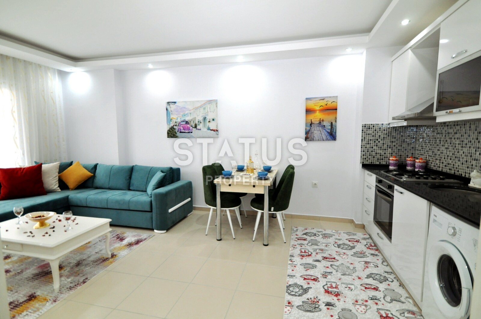 Квартира с новой мебелью в комплексе с бассейном в Махмутларе в 400 метрах от моря. 65 кв.м. фото 5