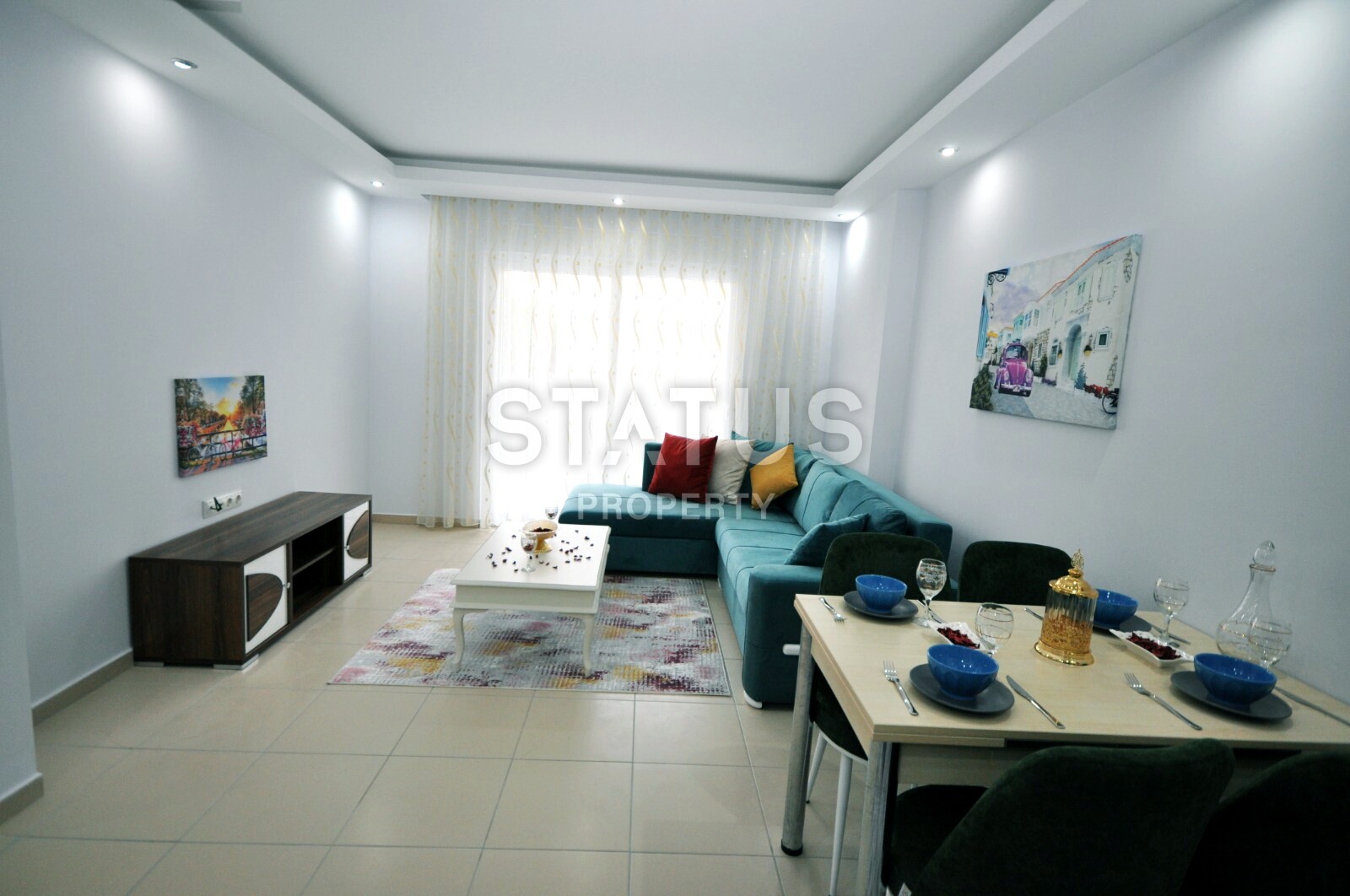 Квартира с новой мебелью в комплексе с бассейном в Махмутларе в 400 метрах от моря. 65 кв.м. фото 6