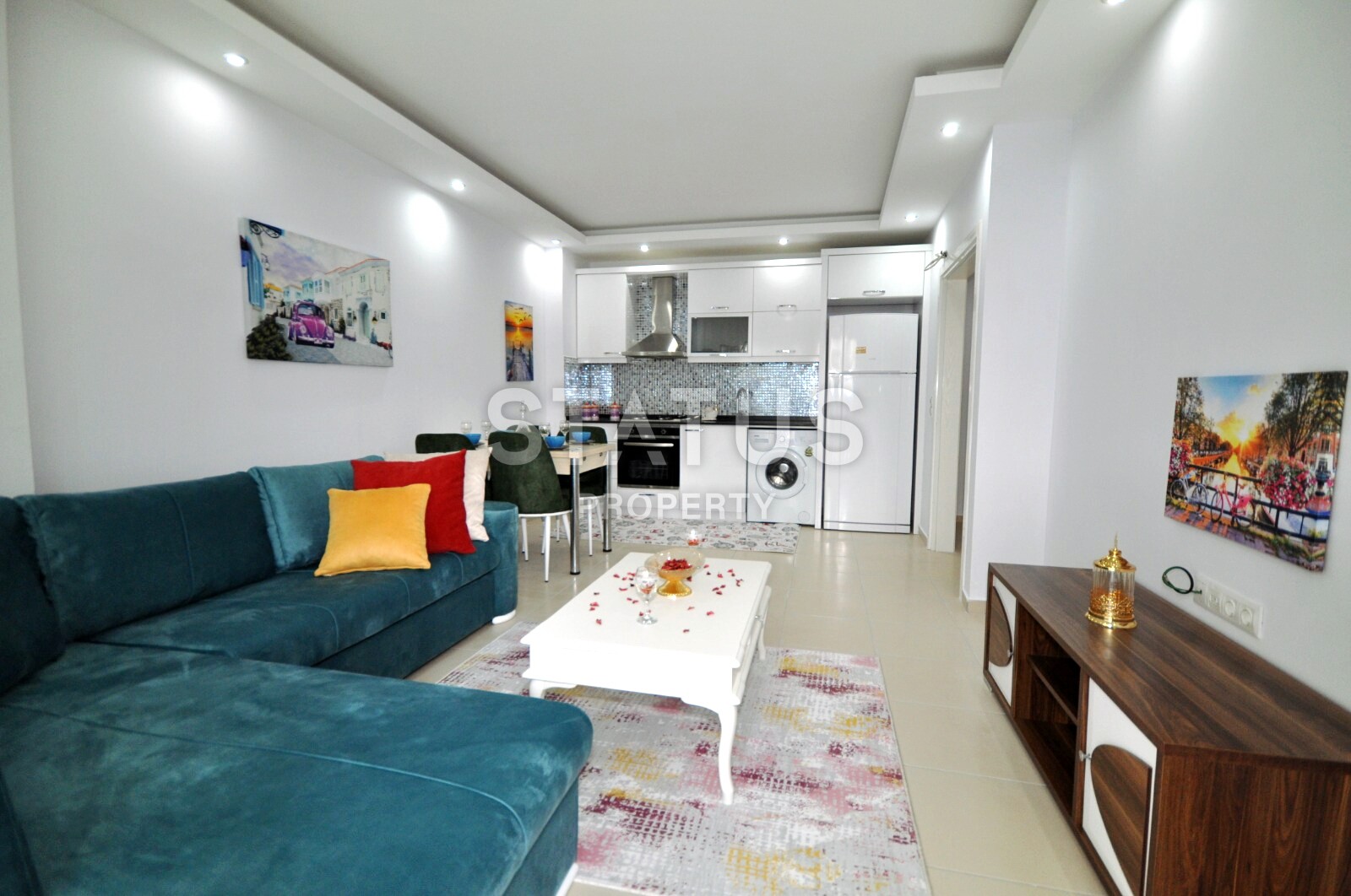 Квартира с новой мебелью в комплексе с бассейном в Махмутларе в 400 метрах от моря. 65 кв.м. фото 10