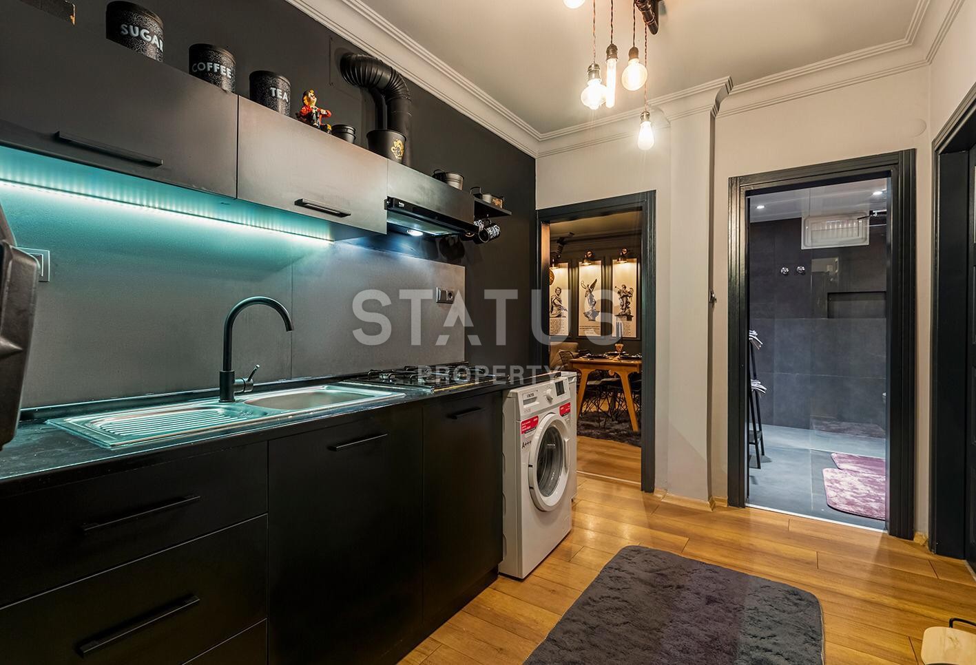 Дизайнерская квартира 1+1 с камином, 55 м2 в центре Алании. фото 5