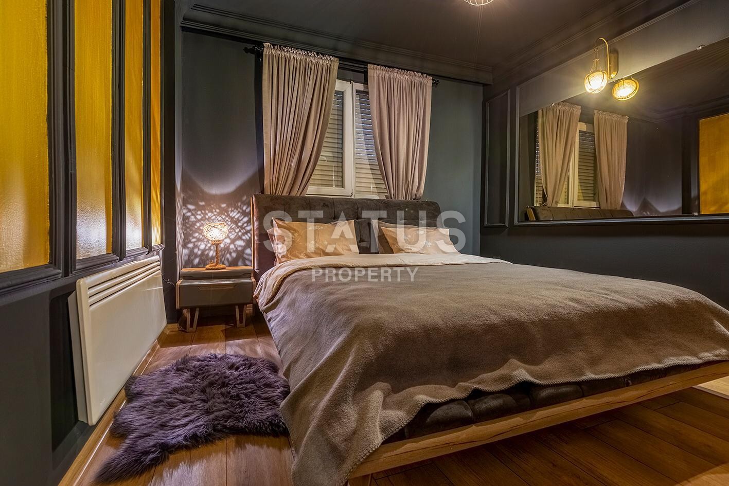 Дизайнерская квартира 1+1 с камином, 55 м2 в центре Алании. фото 13