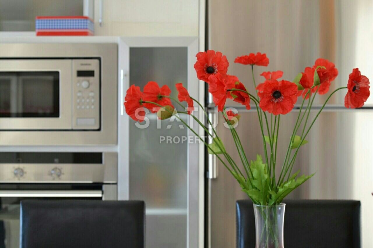 Первая линия с прямым видом на море! Квартира 2+1 с мебелью в Махмутларе 120 кв.м. фото 12